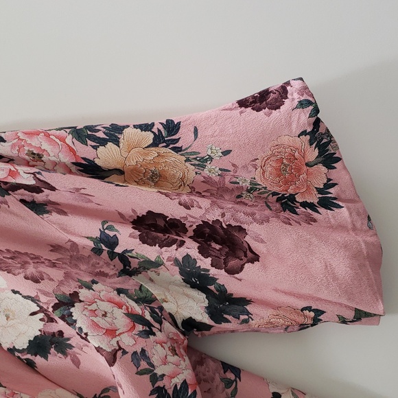 Beautiful Peony Floral Print 100% Soft Viscose Emma & Olivia 3/4 Sleeve Kimono - Picture 4 of 9